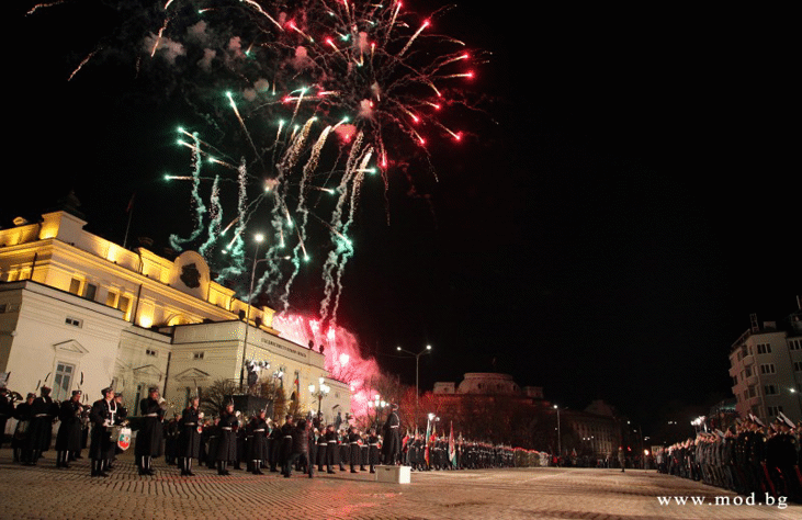 Тържествена проверка (заря) по повод Националния празник на България - Трети март