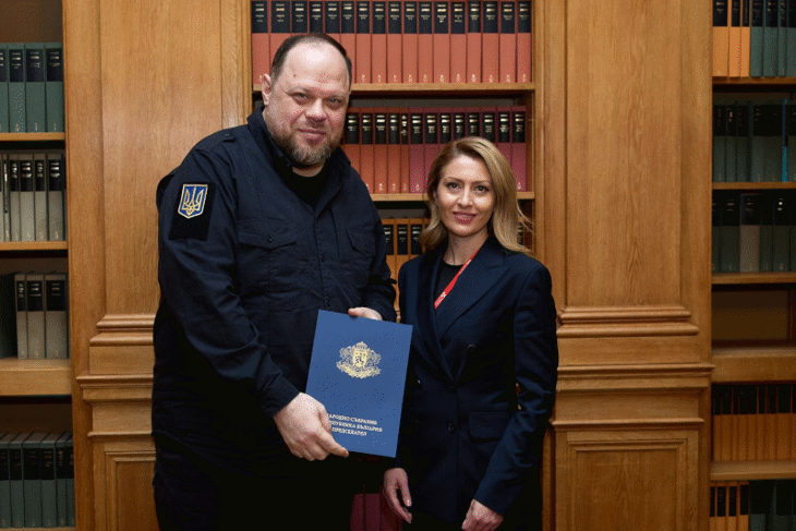 Председателят на Народното събрание Рая Назарян разговаря с председателя на Върховната рада на Украйна Руслан Стефанчук