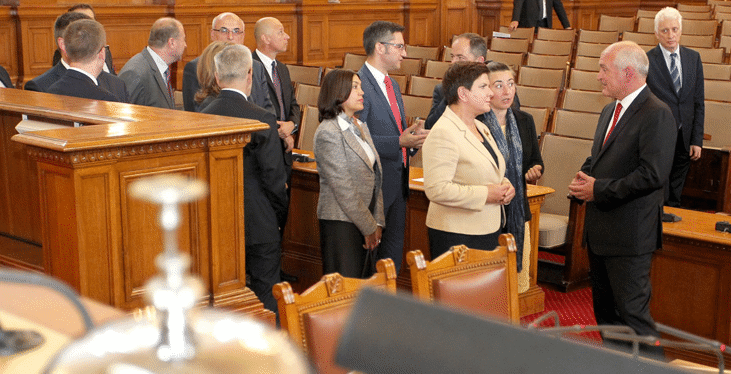 Председателят на Народното събрание Димитър Главчев разговаря с полския министър-председател Беата Шидло