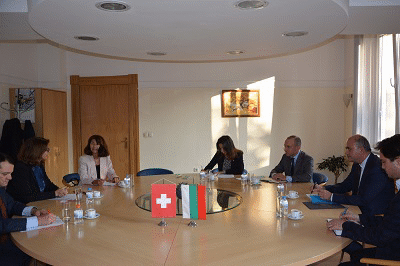 Министър Петков се срещна с посланика на Швейцария Мюриел Коен