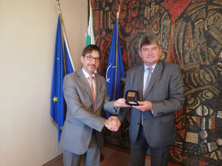 Заместник-министър Юрий Щерк прие посланика на Беларус Владимир Воронкович във връзка с приключването на неговия дипломатически мандат в България