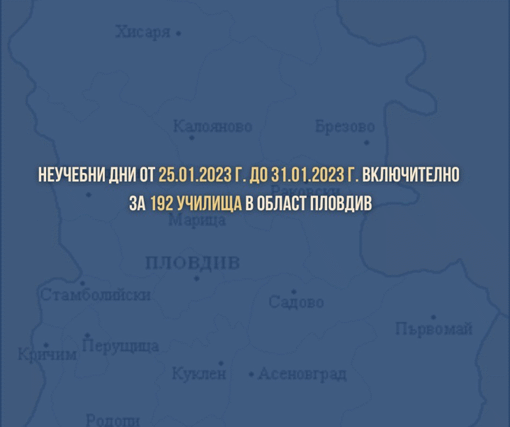 Учениците От Област Пловдив Излизат В Грипна Ваканция
