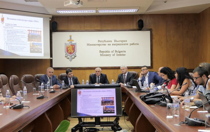 Месечен брифинг на министъра на вътрешните работи Валентин Радев