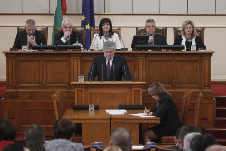 Председателят на Европейския парламент Антонио Таяни призова  Народното събрание да участва активно в дебата за бъдещето на Европейския съюз