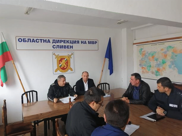 Ръководството на ОДМВР–Сливен и представители на дирекция „Жандармерия” координират действията си по противодействие на конвенционалната престъпност