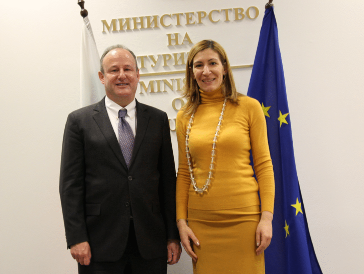 Министър Ангелкова проведе работна среща с Н.Пр. Ерик Рубин, посланик на САЩ у нас