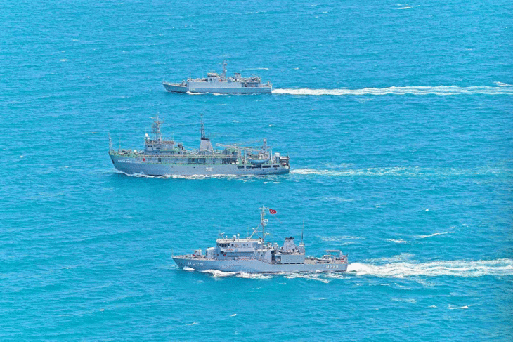 Корабите от Противоминната група в Черно море изпълняват задачи в съвместни плавания Корабите от Противоминната група в Черно море изпълняват задачи в съвместни плавания