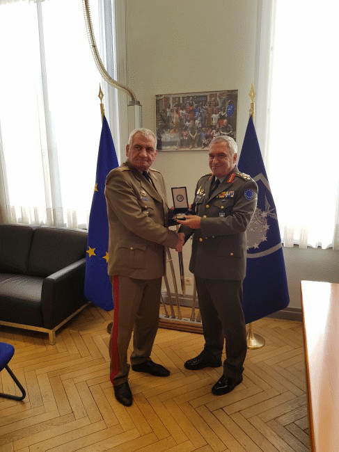 Генерал-лейтенант Андрей Боцев обсъди с генерал Михаил Костаракос приоритетите във военната област при българското председателство на ЕС