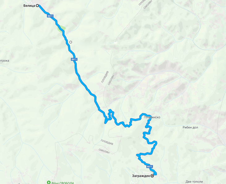 През 2019 г. ще започне строителството на 7,5 км от път III-8611 Белица - Загражден