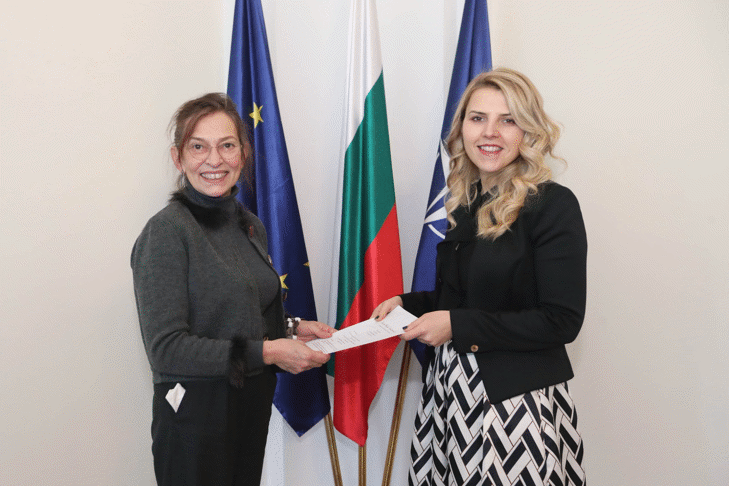 Заместник-министър Велислава Петрова прие копията на акредитивните писма на новия посланик на Германия у нас Ирене Планк