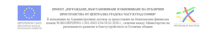 Покана за информационно събитие по проект „Изграждане, възстановяване и обновяване на публични пространства от централна градска част в град София”, финансиран по оперативна програма „региони в растеж“ 2014- 2020, в изпълнение на административен договор за предоставяне на безвъзмездна финансова помощ № от ИСУН BG16RFОP 001-1.001-0002-C05/16.02.2018 г.